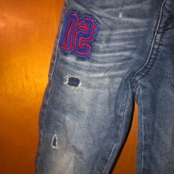 BOYS true religion rocco skinny patch jeans kids 4 - Picture 2 of 7
